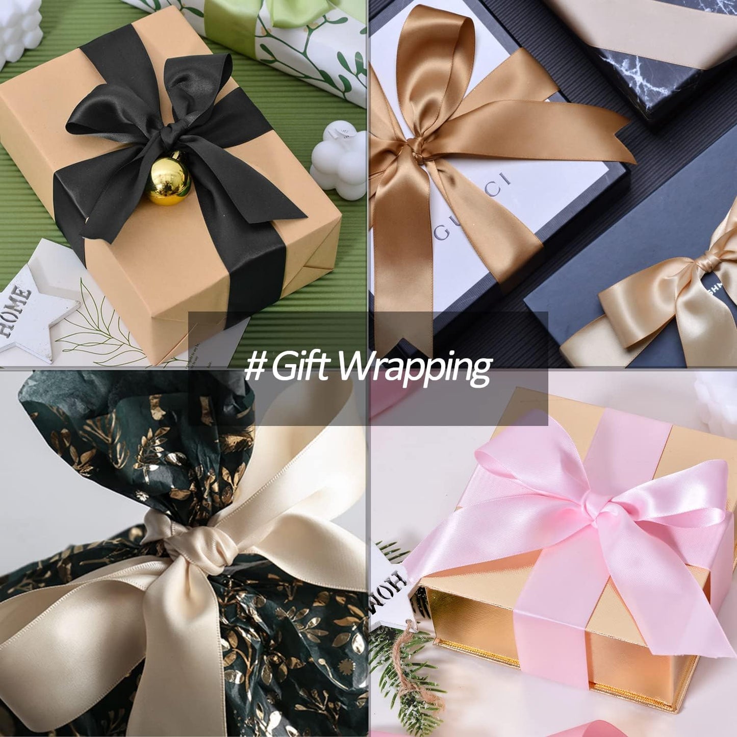 1-1/2" Wide x 100 Yards Single Faced Satin Ribbon - White, Use for Bows, Bouquets, Gift Wrapping, Wedding Decorations, Floral Arrangements