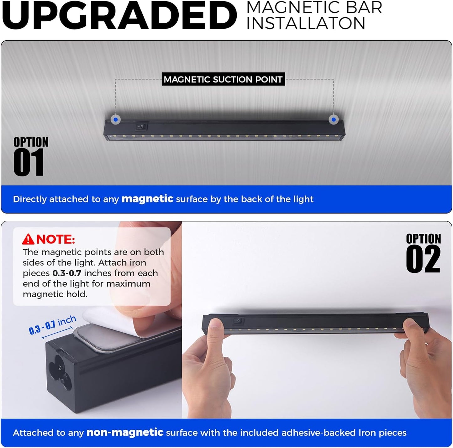 Barrina 1ft Grow Lights for Indoor Plants Full Spectrum, LED Grow Lamp with Black Cover, T5 Grow Light Strip, Under Cabinet Grow Light with Switch Cord, Plug and Play, Linkable, Pinkish White, 4 Packs