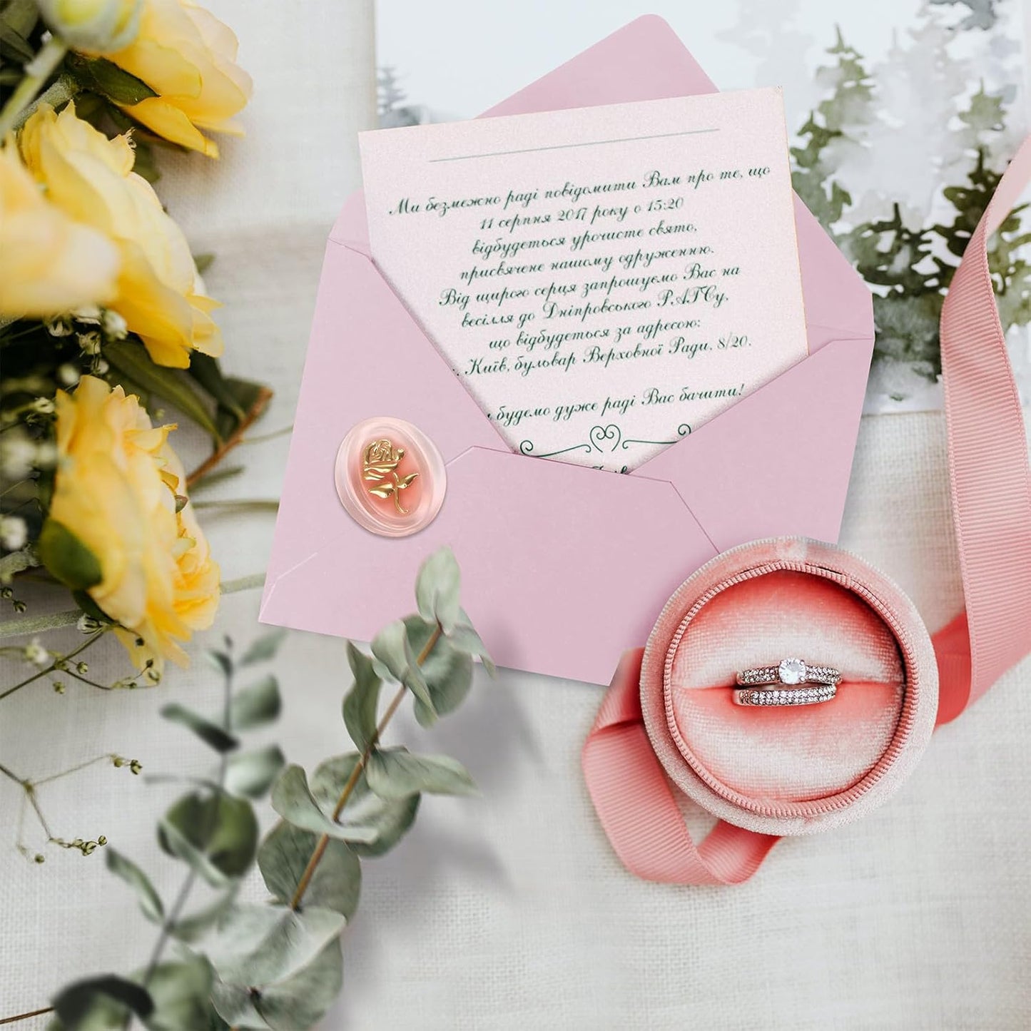 50 Pack 5x7 Envelopes Letter Size, Pink A7 Envelopes Self Seal for Wedding Invitation, Envelope 5.4x7.6 for Greeting Cards, Photos, Baby Shower, Graduation, Thank You Cards, Announcements