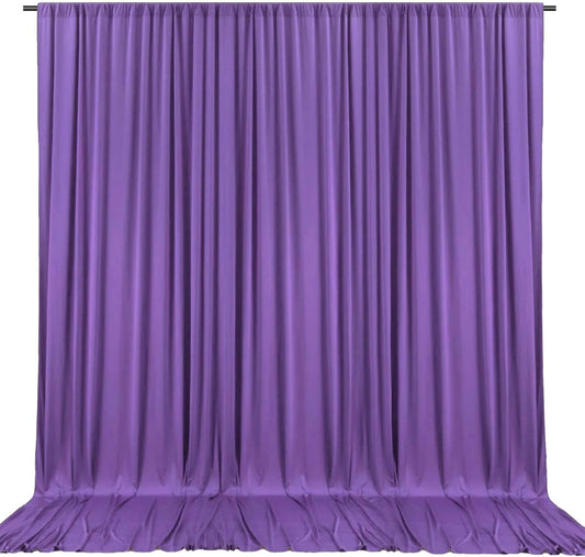 10 x 7 Feet Purple Backdrop Curtain for Partie, Background Curtains for Photoshoot, Birthday, Wedding, Halloween, Thanksgiving, Christmas Day, New Year Party Decorations 5Ft x 7Ft, 2 Panels