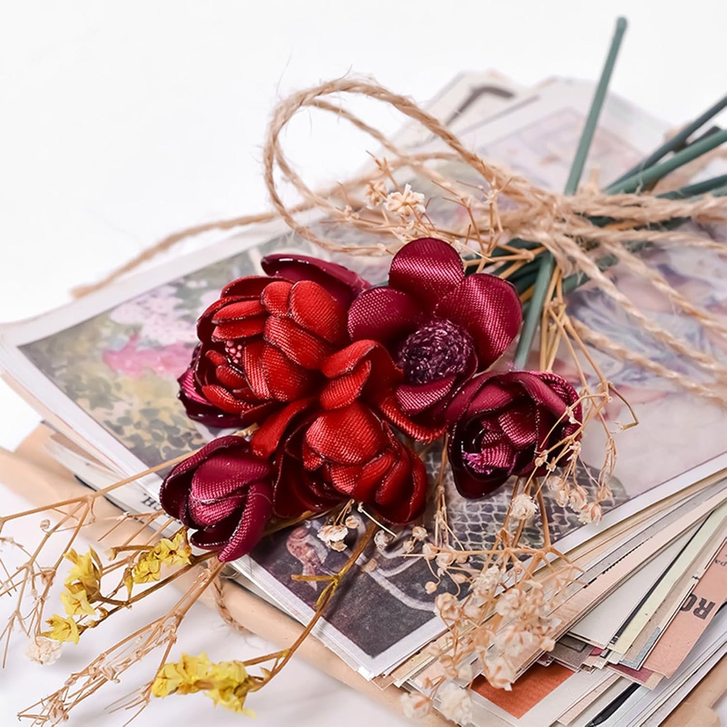 1 Inch Burgundy Satin Ribbon 50 Yards Solid Fabric Ribbons for Gift Wrapping, Crafts, Floral Arrangements, Wedding, Party, Holiday Decor