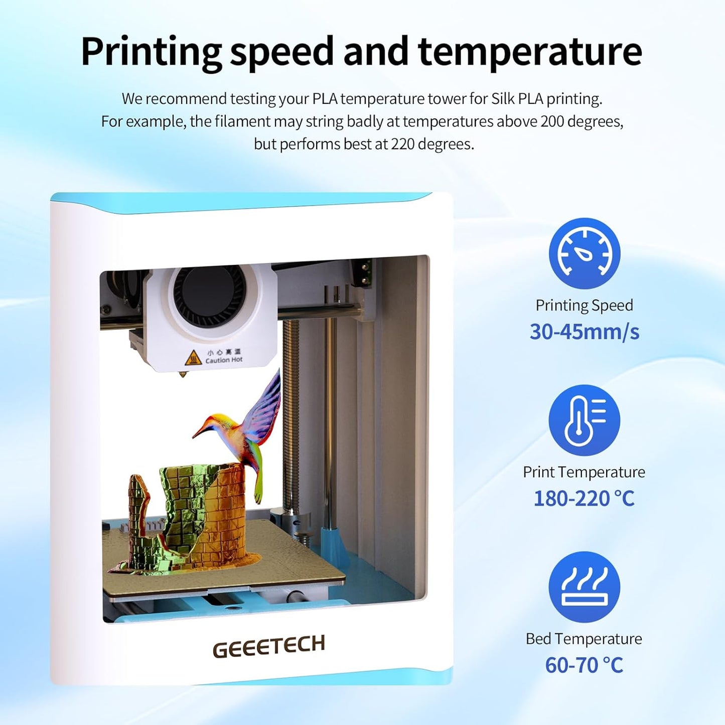 GIANTARM Tri-Colors Silk Pla Filament, 3D Printer Filament 1.75mm +/-0.02mm, 1Kg (2.2lbs) Spool, Vacuum Packaging (Red+Blue+Green)