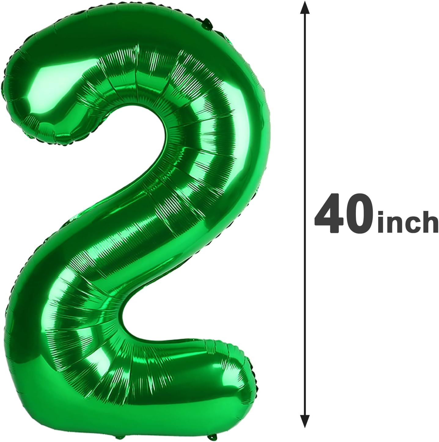 40 Inch Green Large Number 24 Birthday Balloon, Giant Number24 42 Balloons, Foil Mylar Big Balloons for Anniversary Graduation Supplies Decorations