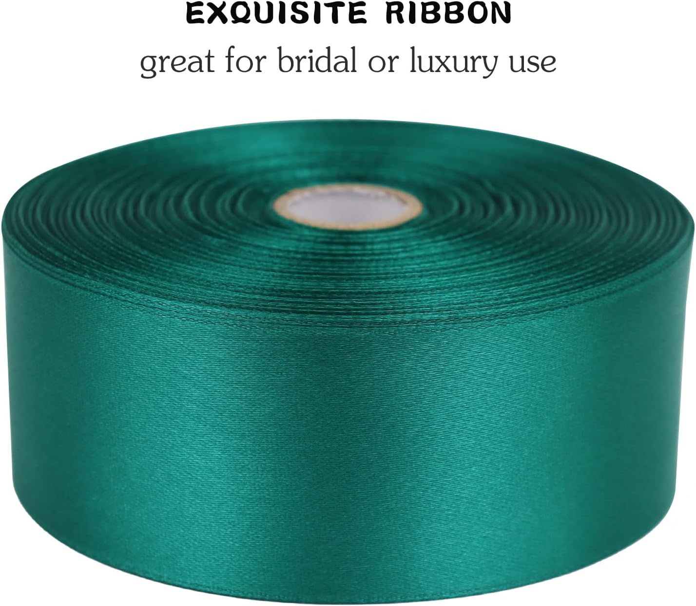 Teal Solid Satin Ribbon 1-1/2 Inch 50 Yards Solid Polyester Fabric Ribbon for Gift Wrapping Wedding Christmas Baby Shower Birthday Party Decoration Handmade Immortal Flower Craft