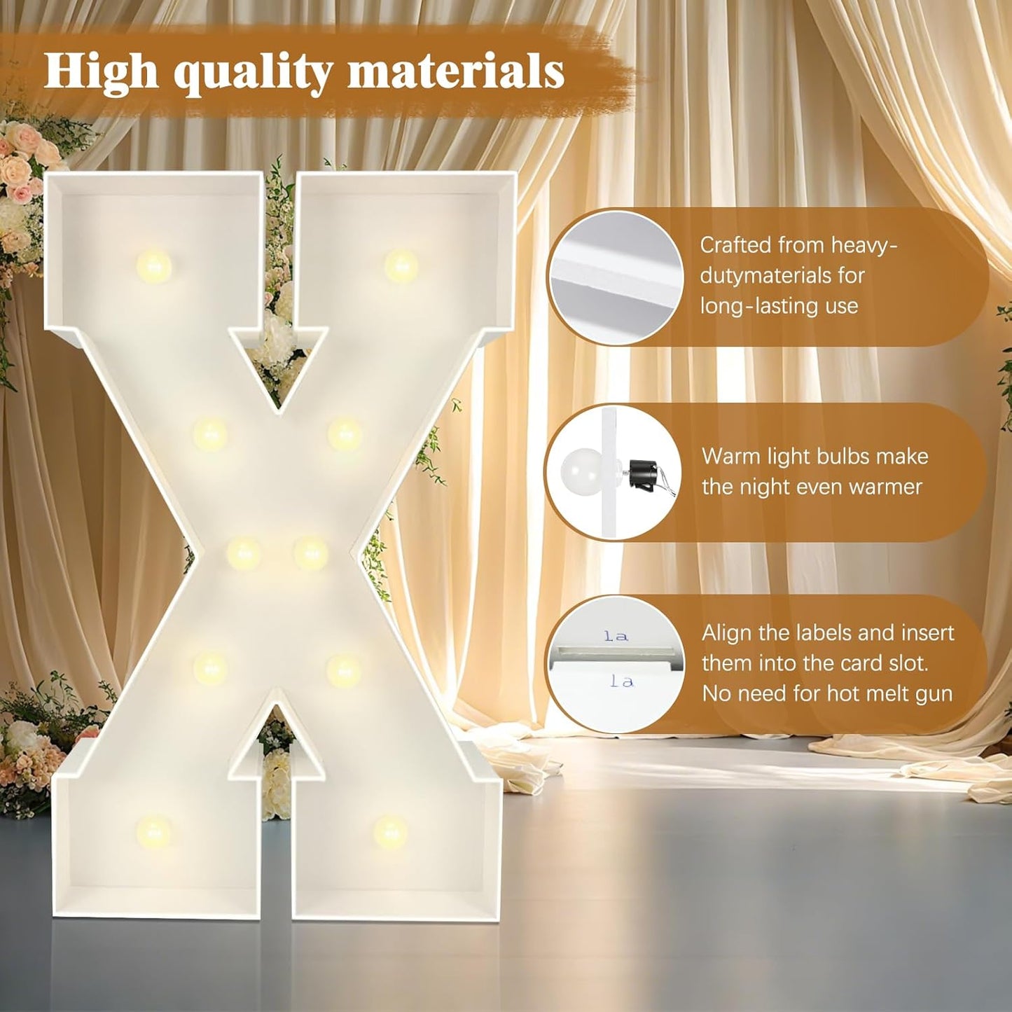 Marquee Light Up Letters: 3FT Large Decorative Signs for Party Decorations Baby Shower Birthday Wedding Engagement Anniversary, 3 Feet Tall Pre-Cut DIY Foamboard Letter Y - Easy to Assemble