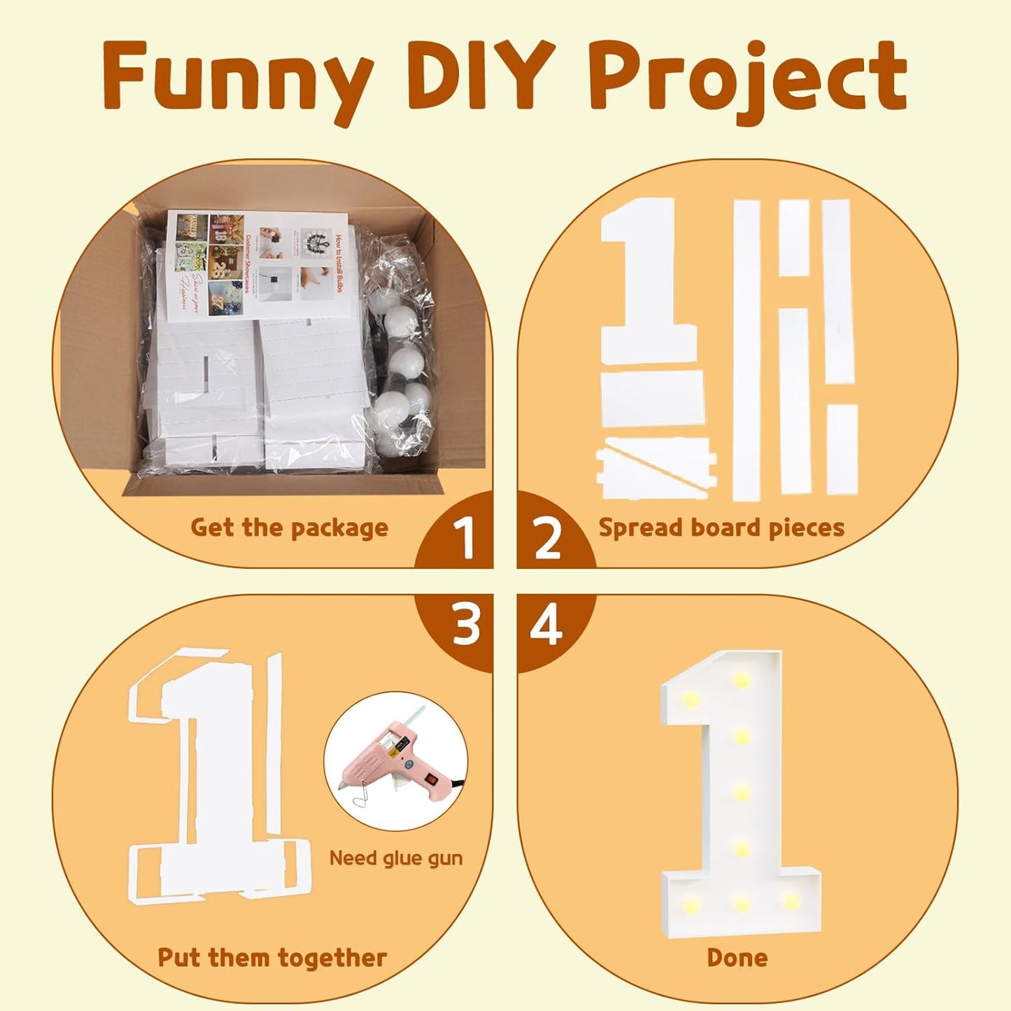 imprsv Marquee Light Up Numbers, Mosaic 3FT Marquee Numbers for 70th Birthday Decorations Anniversary Party Decor, Large 7 for Party Decorations (Need to Assemble)