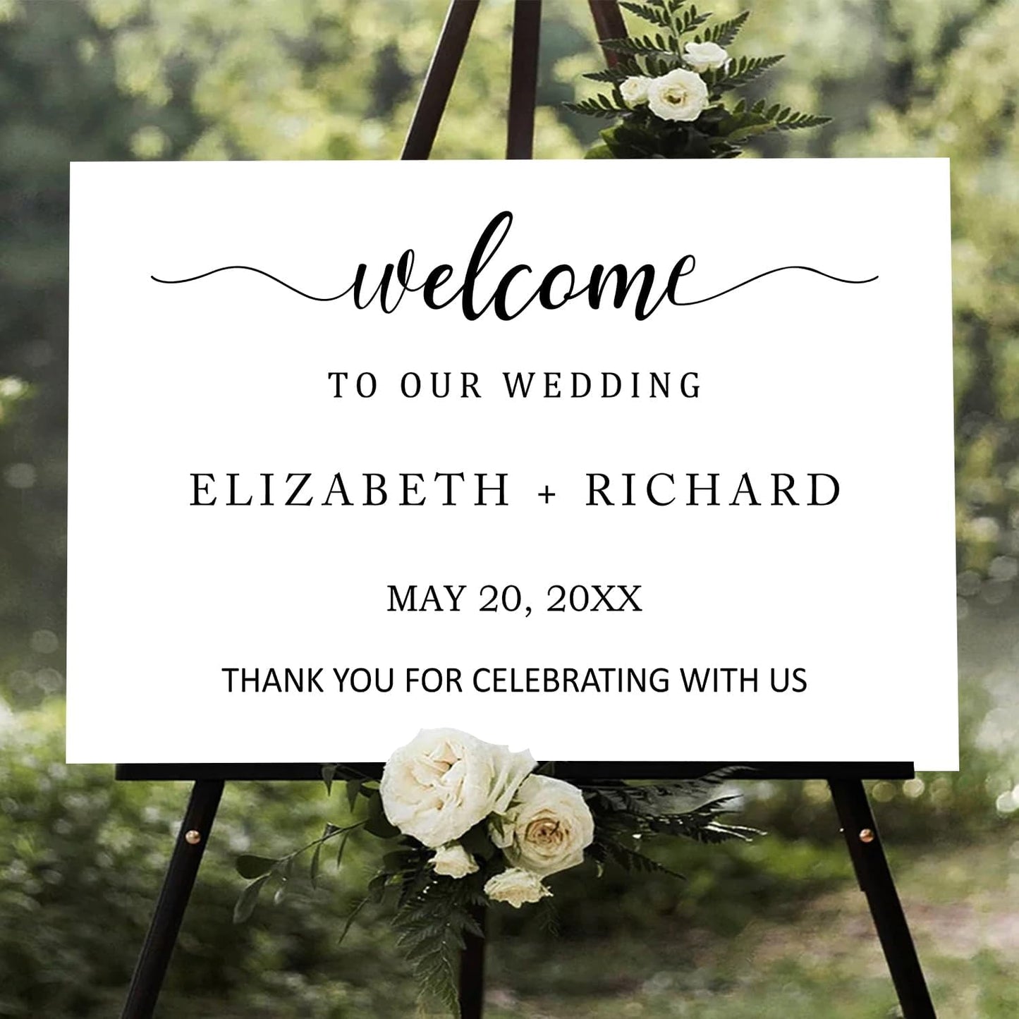 Personalized Wedding Welcome Sign Template, Editable Printable Minimalist Design, Modern Ceremony Sign