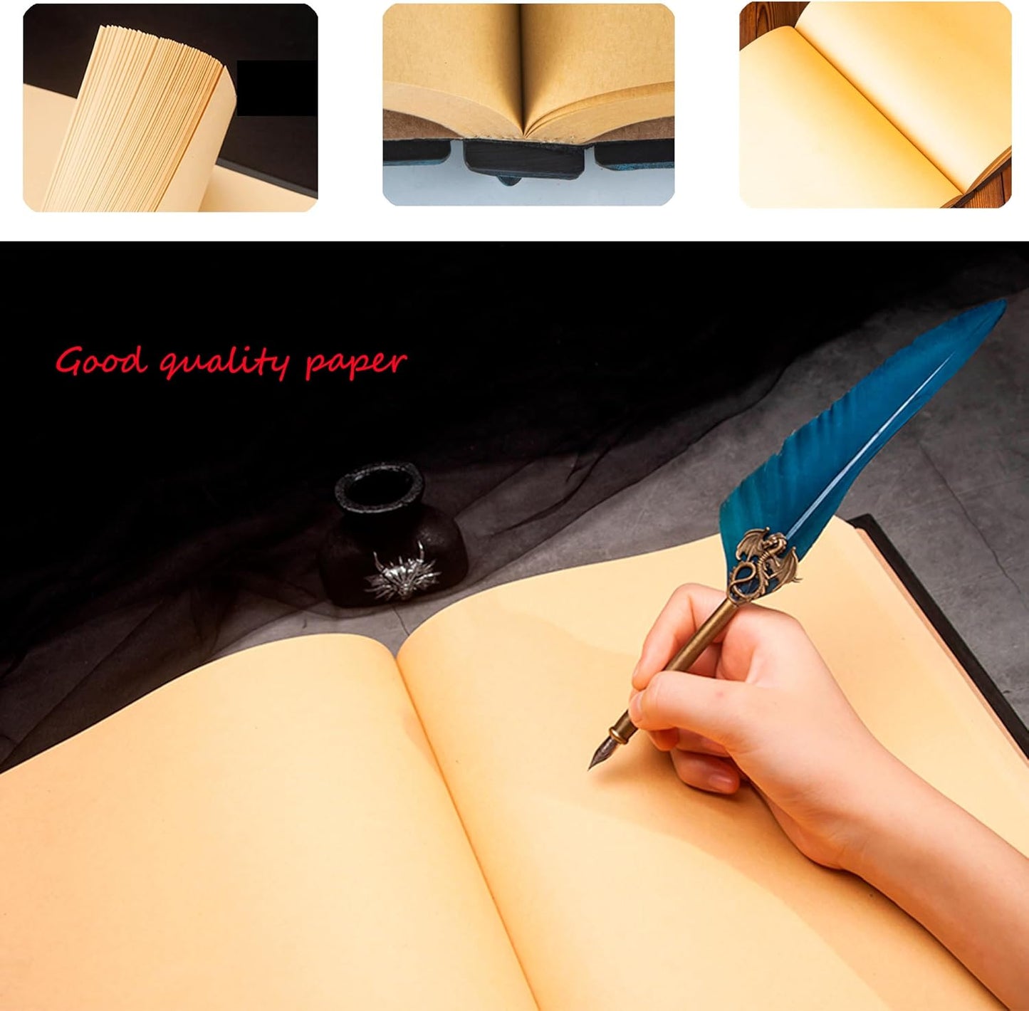 3D Dragon Eye Embossed Journal,Resin Engraving Notebook,Dnd notebook for Dragon Lovers ，Blank Paper,Hardcover Travel Notepad for Writing,Sketchbook,Collection,Gift,Decoration A4 and A5 Size (A5-Blue)