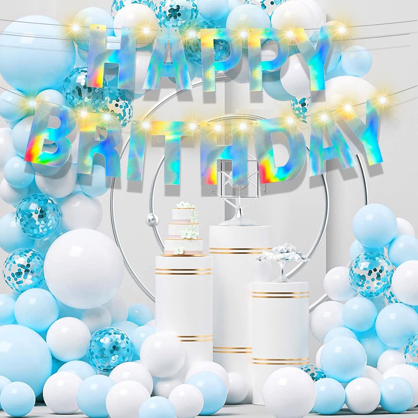 167Pcs DIY Glitter Customizable Banner Kit Custom Banner Happy Birthday DIY Letter Banner Happy New Year Personalized Banner Christmas Baby Shower Birthday Party Decorations Supplies（Shiny Holografic）