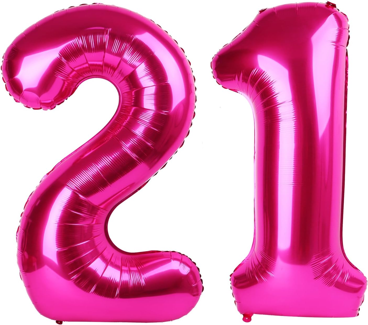 40 Inch Hot Pink 21 Number Balloon