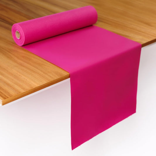 AH American Homestead Paper Dining Table Runner- 78 ft. Disposable Party Table Covers - 20 Perforated Table Runners 16” x 48”- Cloth-Like Table Cover Roll (Raspberry)