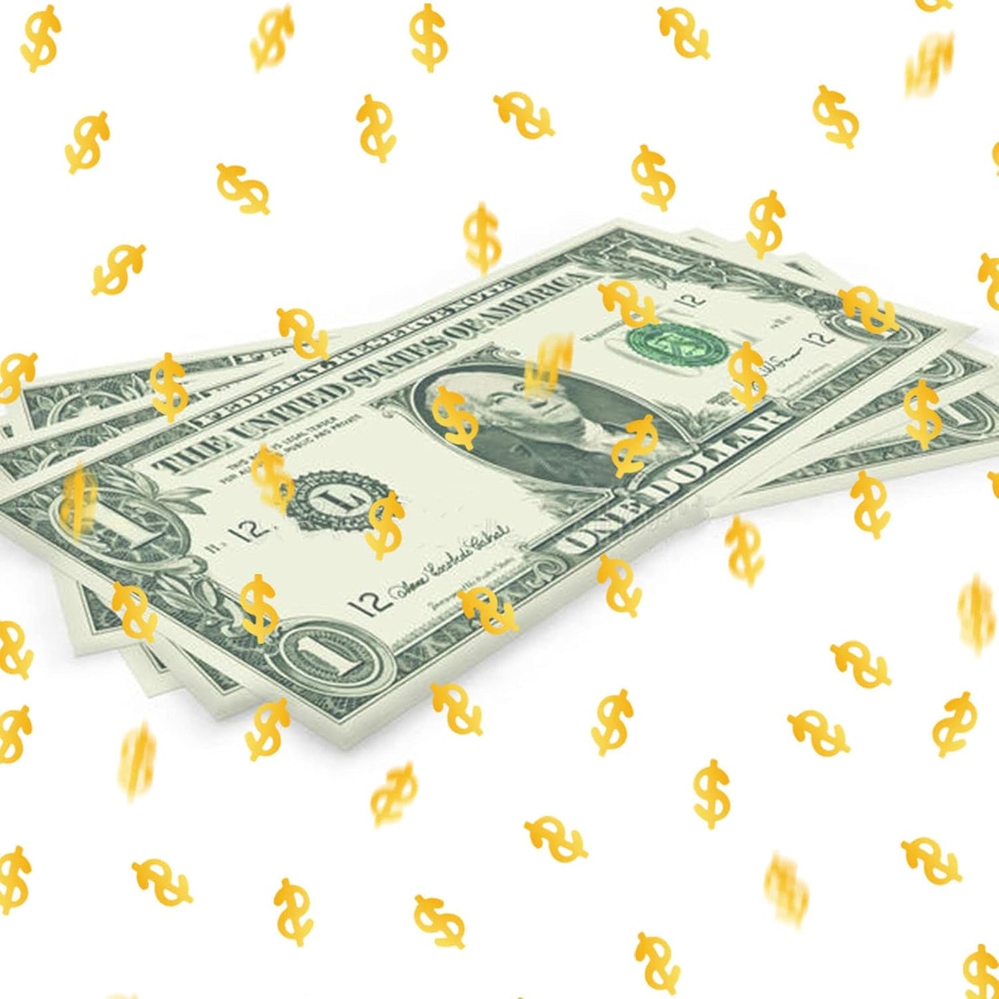 Confetti Dollar American Dollor Sequins Table Metallic Foil Confetti for Casino Wedding Birthday Festival Party Decoration 1.6OZ (Dollor)