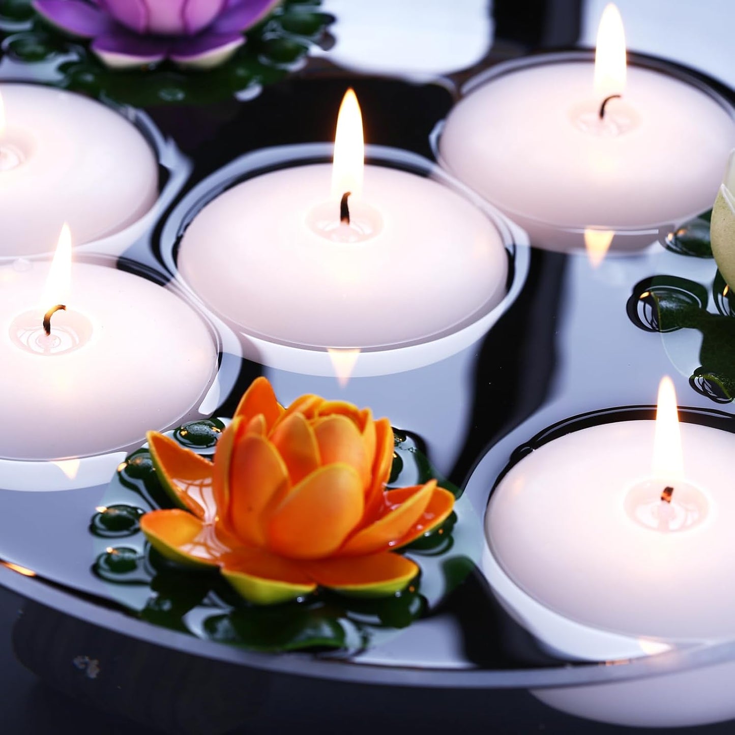 12 Pack Floating Candles, 3” White Unscented Dripless Wax Burning Candles, for Weddings, Party, Cylinder Vases, and Home Decorations…