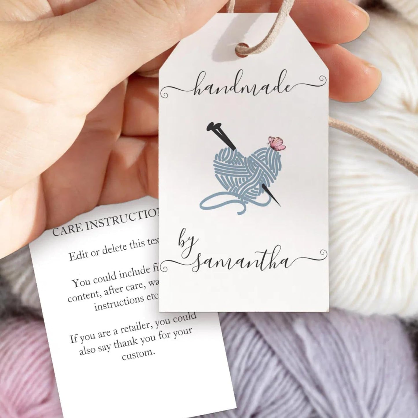 100 pcs Custom Hang Tags - Personalized Clothing Tag with Your Logo & Text - Custom Tags for Handmade Items Clothes Business Ideal for Apparel Jewelry Gift Label Tag