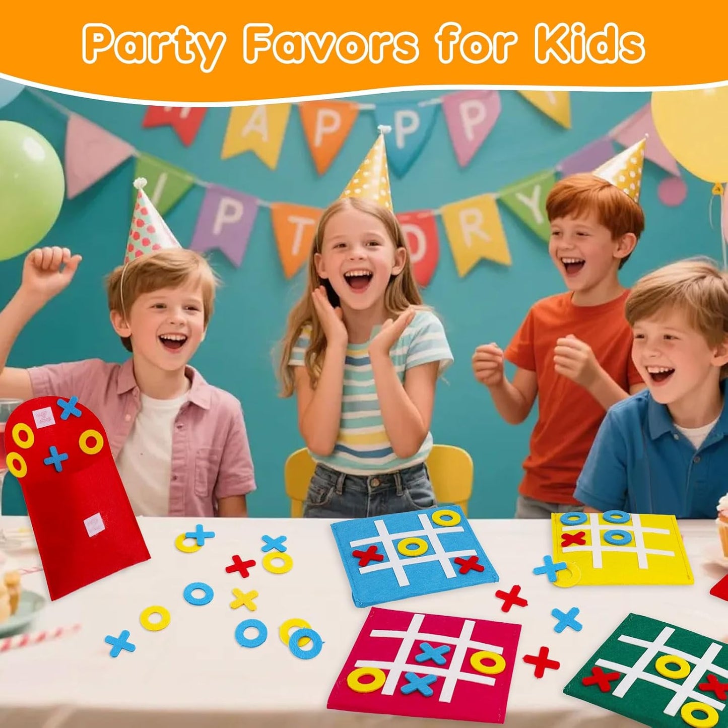 24PCS Tic Tac Toe Strategic Board Game for Kids, Birthday Party Favors Bulk for Kids 4-8 8-12 Halloween Goodie Treat Bags Stuffers Return Gifts Classroom Treasure Chest Box Toys Carnival Prizes