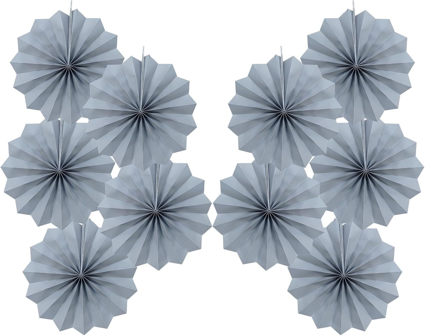 Gray Party Decorations,Wedding Decorations for Party Events Accessories,Anniversary Decorations,Birthday Decorations for Men,8in Hanging Paper Fans 30 Color DIY Set(Gray)