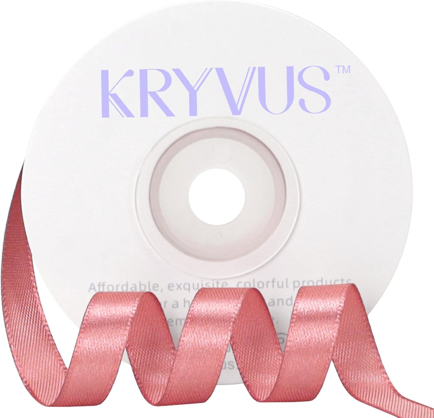 Rose Gold Satin Ribbon 3/8 inch X Continuous 25 Yards, Single Face Polyester Ribbon Perfect for Gift Wrapping, Flower Bouquet, Wedding Decor, Crafts, Bow Making, Sewing and More