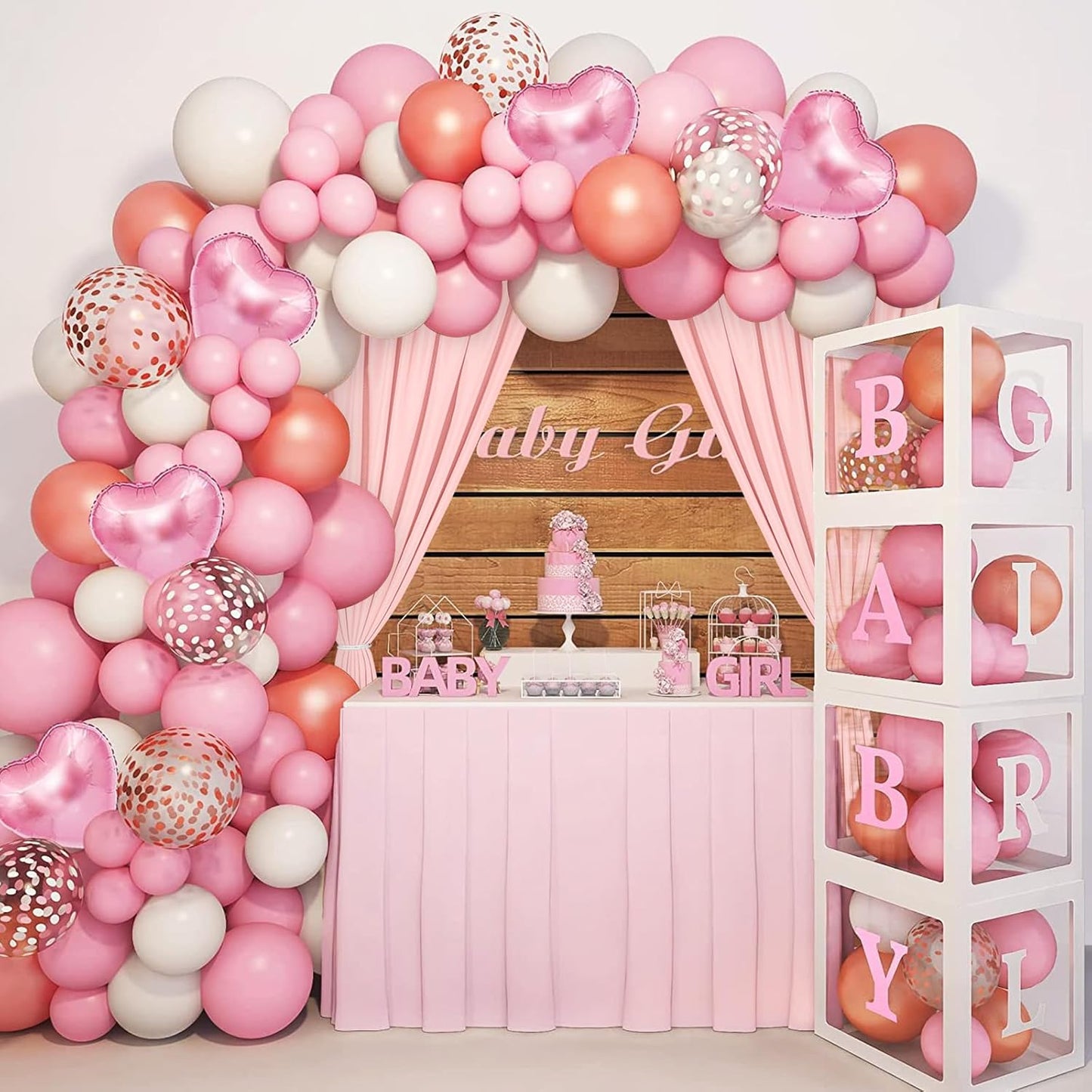 DWCN 10x8 FT Blush Pink Backdrop Curtains for Parties, Photography Backdrop Drapes with Rod Pockets for Wedding Decorations Stage Birthday Family Gatherings, 2 Panels 5ft x 8ft