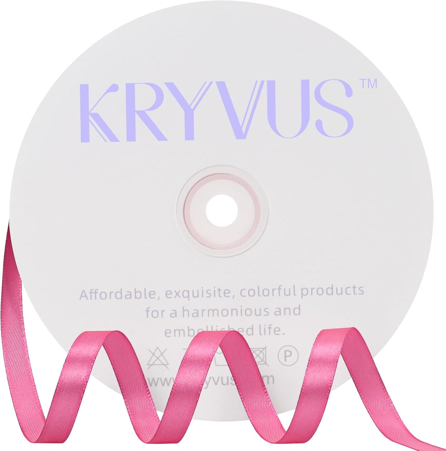 Hot Pink Satin Ribbon 3/8 inch X Continuous 100 Yards, Single Face Polyester Ribbon Perfect for Gift Wrapping, Flower Bouquet, Wedding Decor, Crafts, Bow Making, Sewing and More