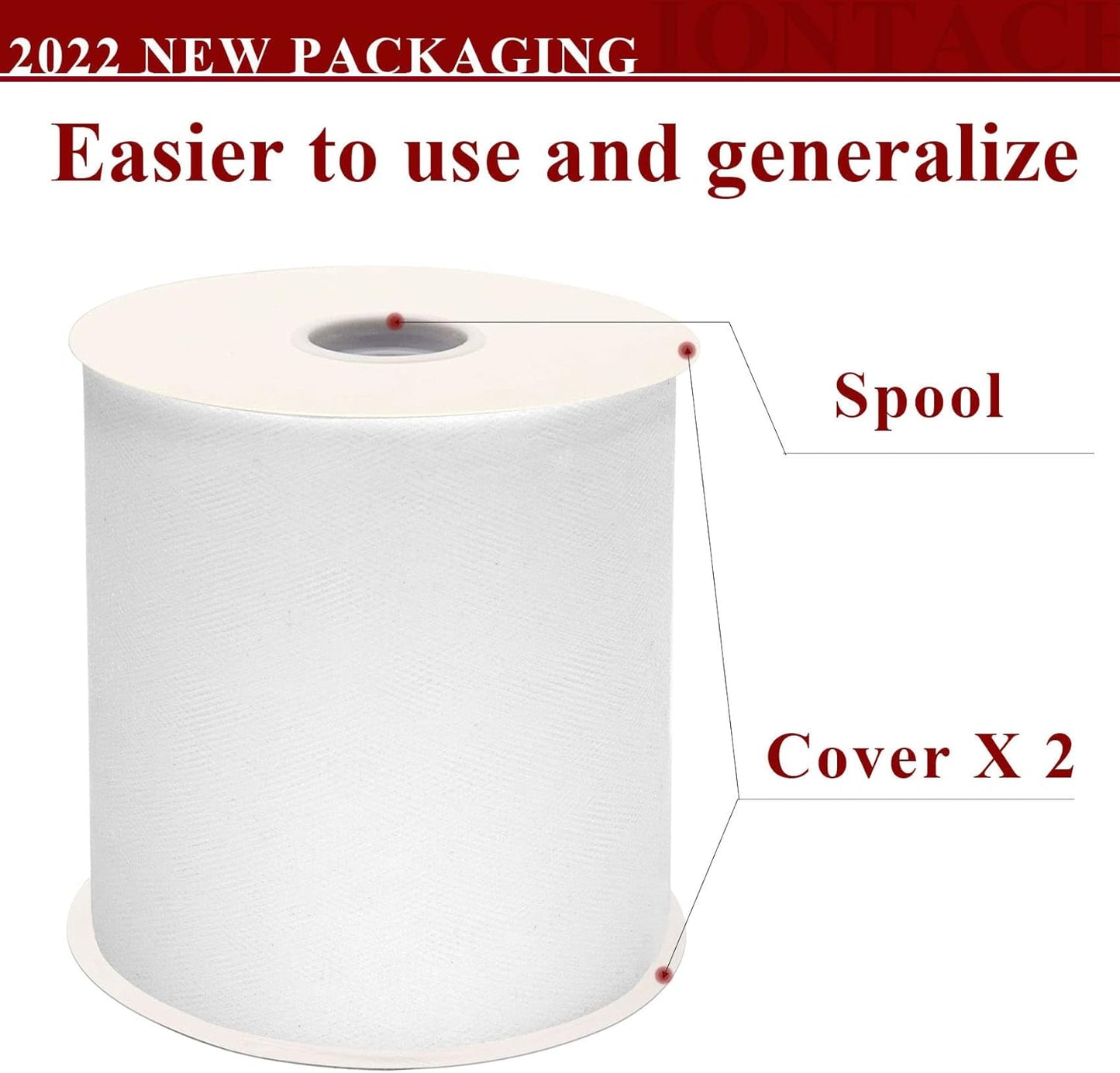 White Tulle Fabric Rolls 6 Inch by 200 Yards (600 feet) Fabric Spool Tulle Ribbon for DIY White Tutu Bow Baby Shower Birthday Party Wedding Christmas Decorations Craft Supplies