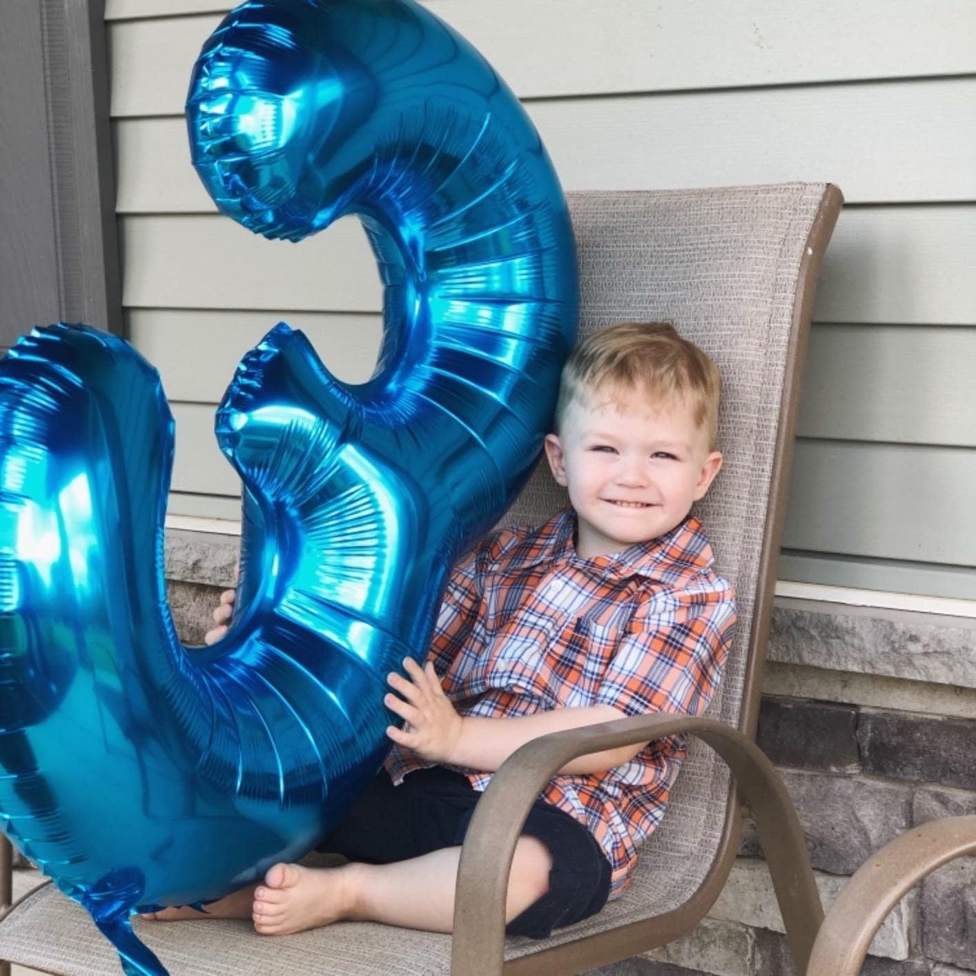 40 Inch Balloon Number 3 Blue, Large Foil Number Balloons Set 0-9, Digital 3 Helium Balloons for Boys Men 3rd 13th 30th Birthday Anniversary Graduation New Year's Eve Party Decoration Supplies