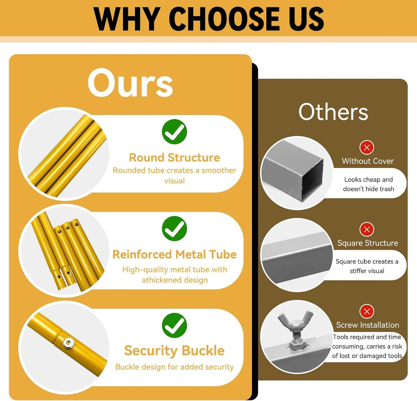 Wedding Arch Backdrop Stand Square 8.2FT Heavy Duty Metal Frame, Balloon Arch Stand Adjustable Photo Booth Decor for Baby Showers, Halloween Parties, Birthdays, Anniversaries