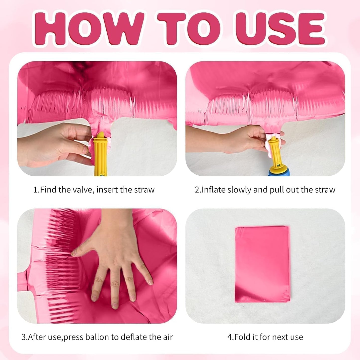 12 Pcs Heart Balloons, 18 inch Pearl Pink Heart Shaped Balloons, Big Helium Balloon, Love Foil Balloon for Wedding Baby Shower Anniversary Backdrop Valentine Party Decorations