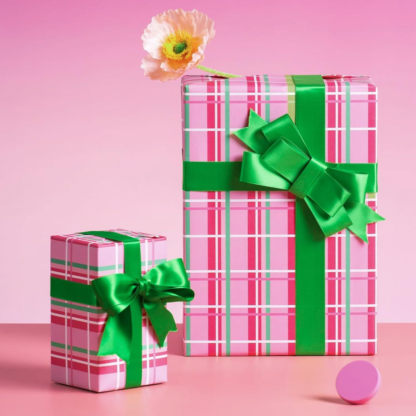 1-1/2" x 50 Yards Emerald Green Satin Ribbon Single Faced Fabric Ribbons for Gift Wrapping, Crafting, Floral Arrangements, Flower Bouquet, Wedding, Home Decor