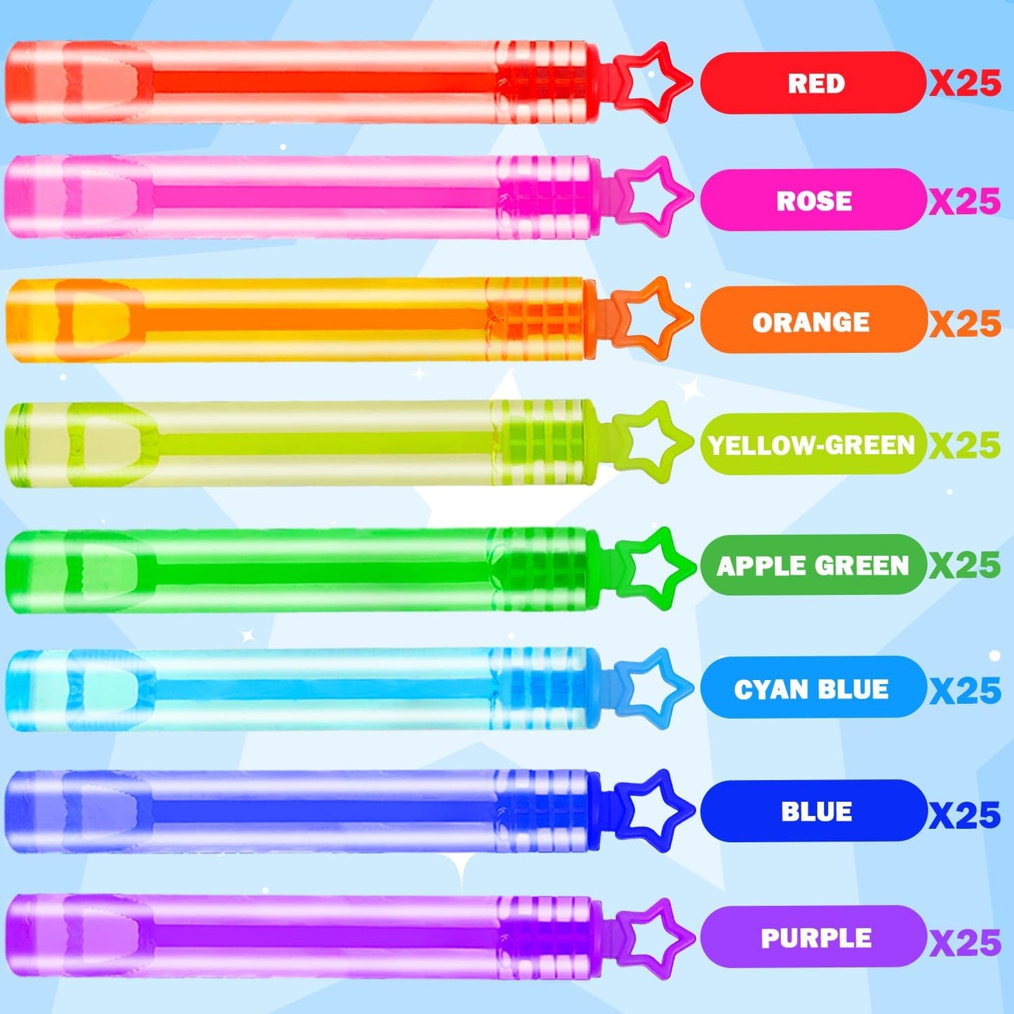 Bulk Toys for Kids Prizes 200 Pack, Mini Bubble Wands Party Favors for Toddlers, Small Halloween Pinata Goodie Bag Stuffers, Carnival Supplies Giveaways Handouts Stocking Stuffers for Girls and Boys