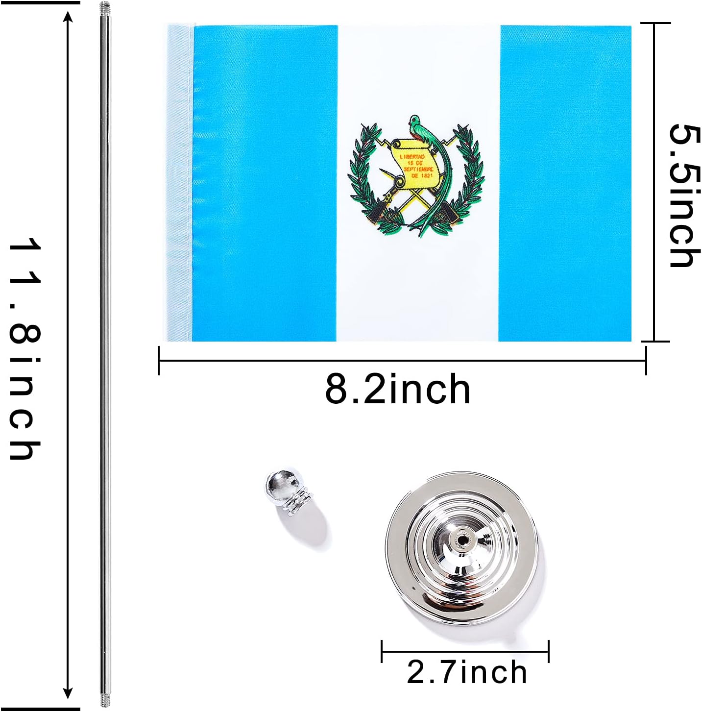 ZXvZYT 2 Pack Guatemala flag Guatemalan Table Flag Small Mini Guatemalan Desk Flags With Stand Base,International Festival Events Celebration Decorate,Home office Decorations