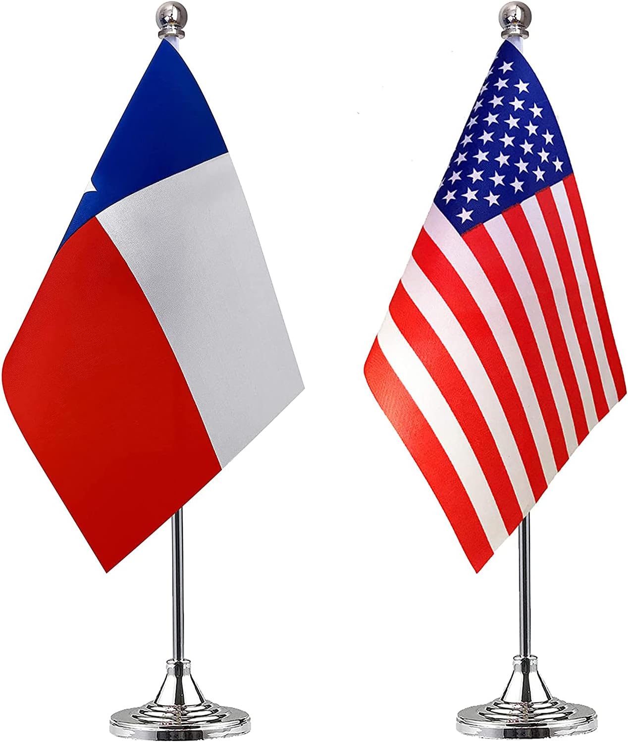 ZXvZYT 2 Pack American US Texas flag USA Texas State table flag,Small Mini United States Desk Flags With Stand Base,for U.S. States Party Events Celebration Decorations Supplies