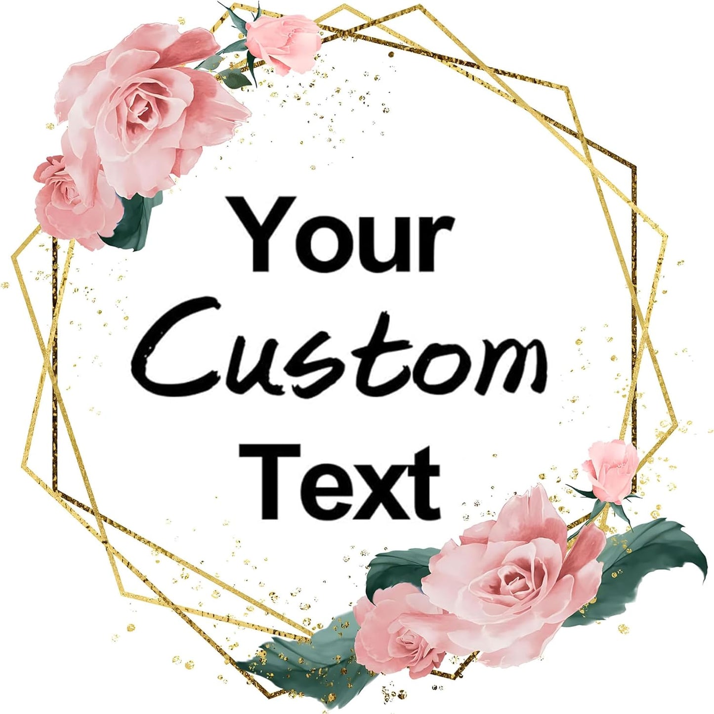 Premium Custom Stickers Labels - Personalized Stickers for Businesses Logo and Name. Birthday Pets and Label Product Boxes Wedding Favors Waterproof Labels (wreath 21, 2 inch)