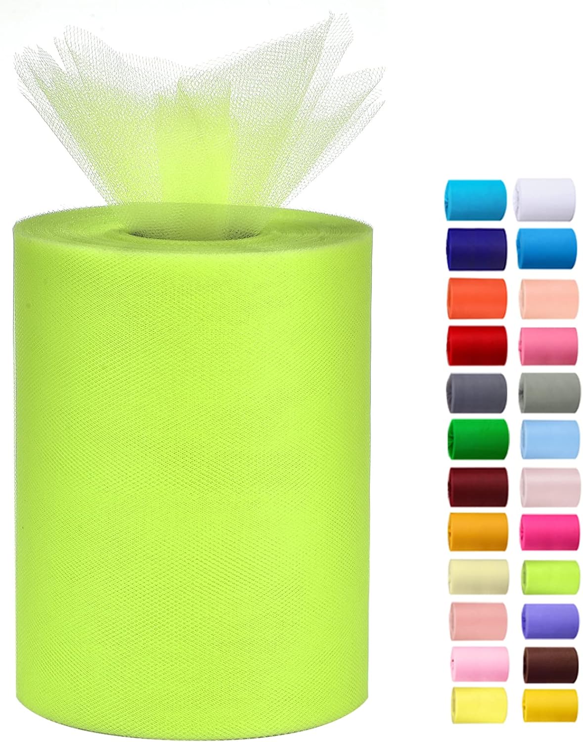 Tulle Rolls 6” by 100 Yards (300 feet) Tulle Roll Spool Fabric for DIY Tutu Skirts Wedding Baby Shower Crafts Decorations Party Supplies(Autumn Green)