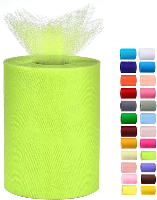Tulle Rolls 6” by 100 Yards (300 feet) Tulle Roll Spool Fabric for DIY Tutu Skirts Wedding Baby Shower Crafts Decorations Party Supplies(Autumn Green)