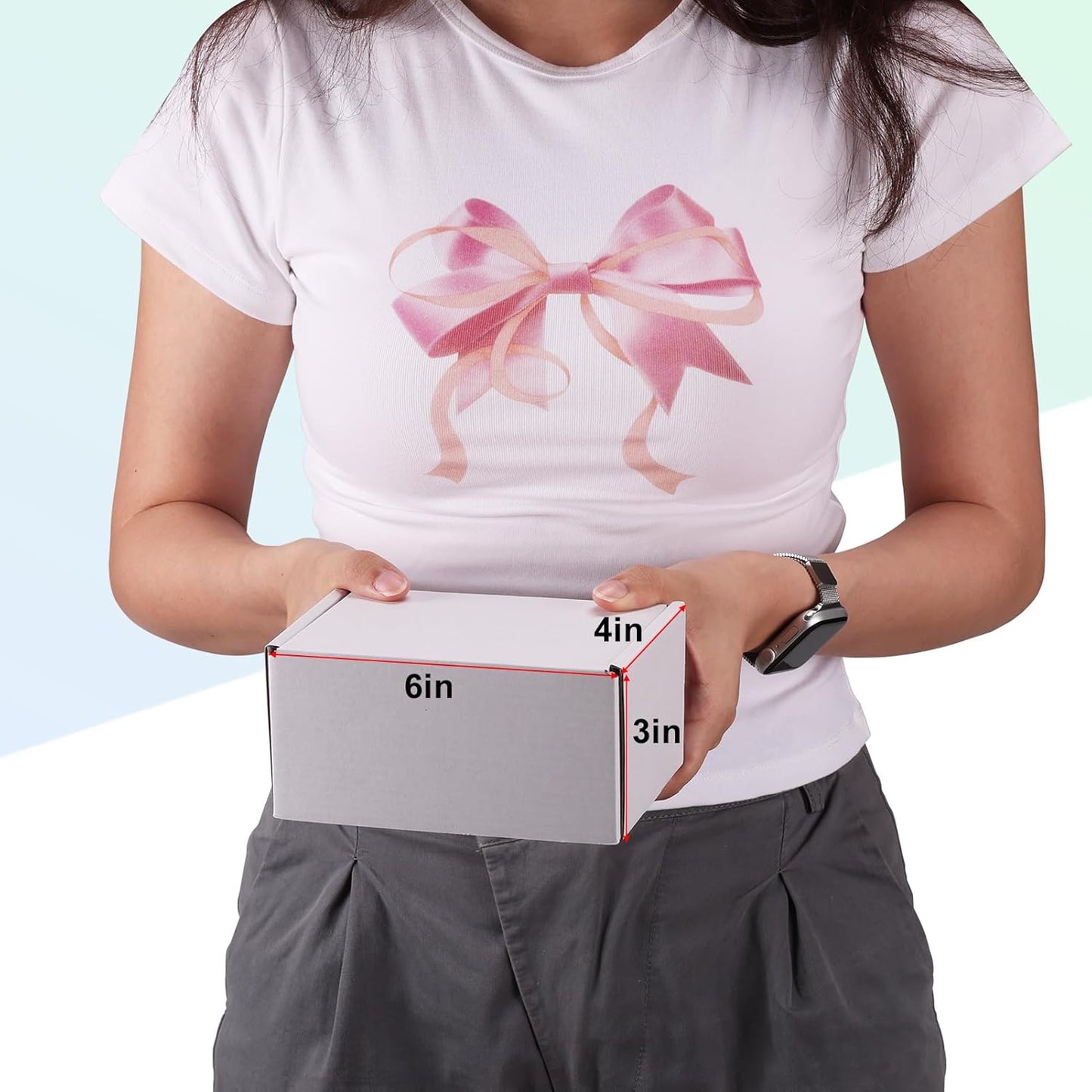 MEBRUDY 6x4x3 Inches Shipping Boxes Pack of 50, Small Corrugated Cardboard Box for Mailing Mailer Packing, White