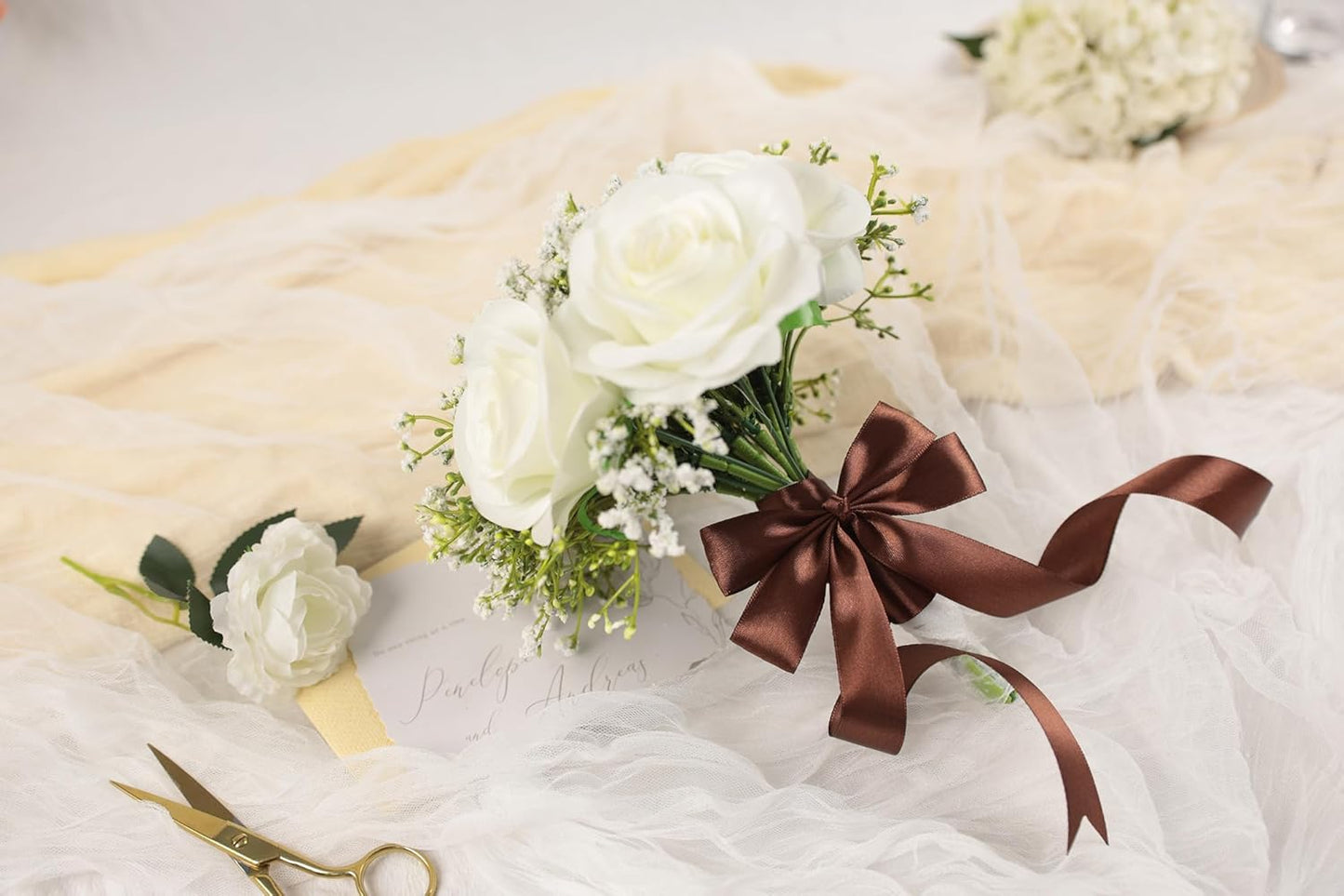 Dark Brown Satin Ribbon 1 inch X Continuous 25 Yards, Single Face Polyester Ribbon Perfect for Gift Wrapping, Flower Bouquet, Wedding Decor, Crafts, Bow Making, Sewing and More