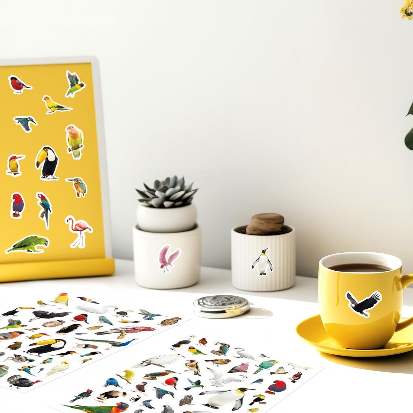 Bird Stickers 850 Count Tropical Bird Parrot Flamingo Peacock Hummingbirds Stickers Animal Party Favors Gifts Sticky Decor for Scrapbook Calendar Planner Gift Wrap Decor