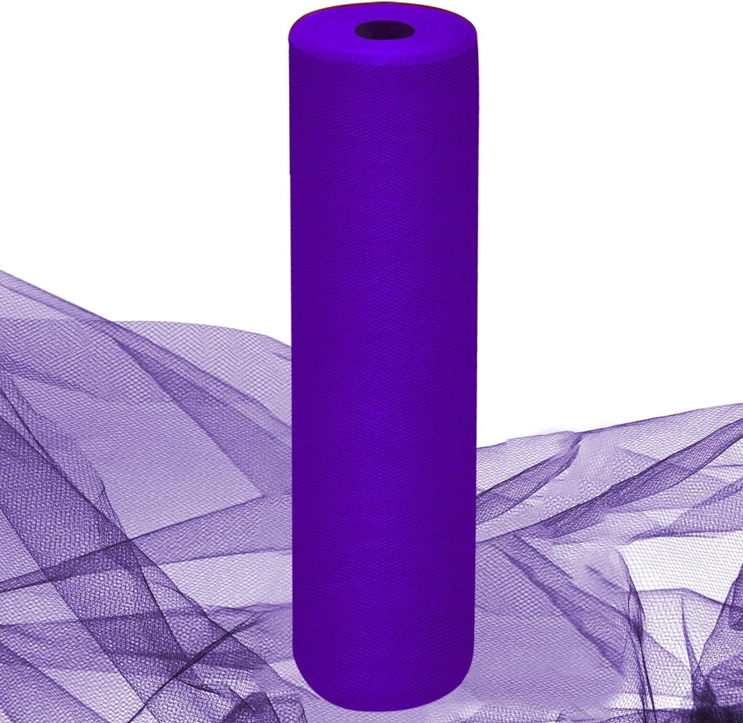 Purple Tulle Fabric Rolls 54 Inch by 10 Yards Fabric Tulle Bolt for Wedding Halloween Decorations Gift Wrapping DIY Tutu Baby Shower Table Skirt Birthday Party Craft Supplies