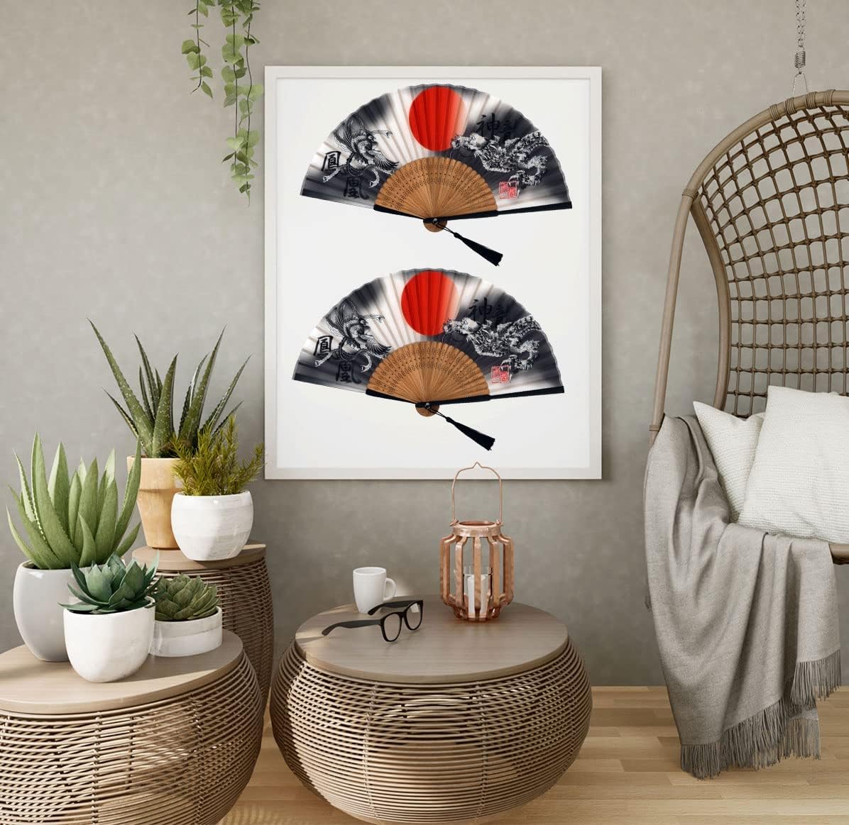 Amajiji Folding Hand Fan for Women, Chinese Japanese Vintage Style Bamboo Silk Hand Held Folding Fans for Party Wedding Dancing Decoration Gift Performance (AM-07)