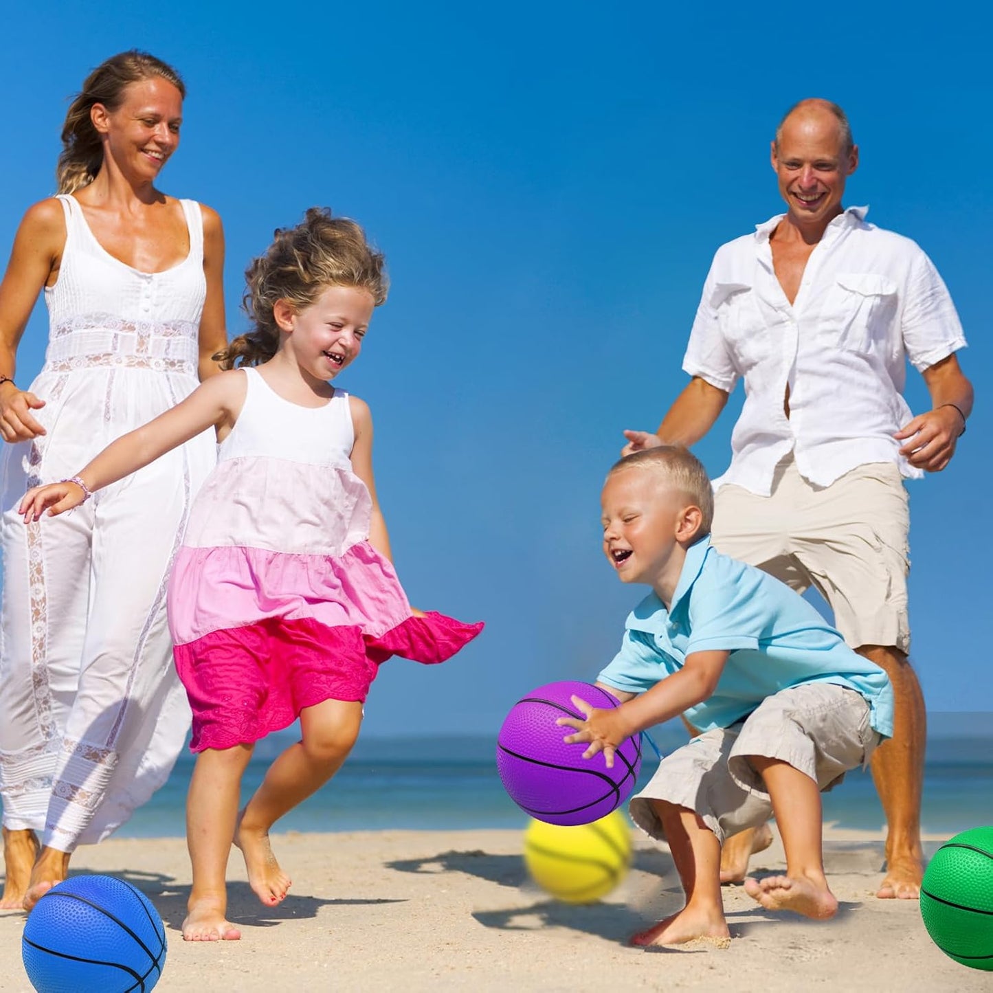 42Pcs 5" Mini Basketball Balls Bulk Small Basketball Set, PVC Small Basketball for Over The Door Basketball Hoop Games Party Favors Indoor Outdoor Play Adults Kids Pool Beach Colorful