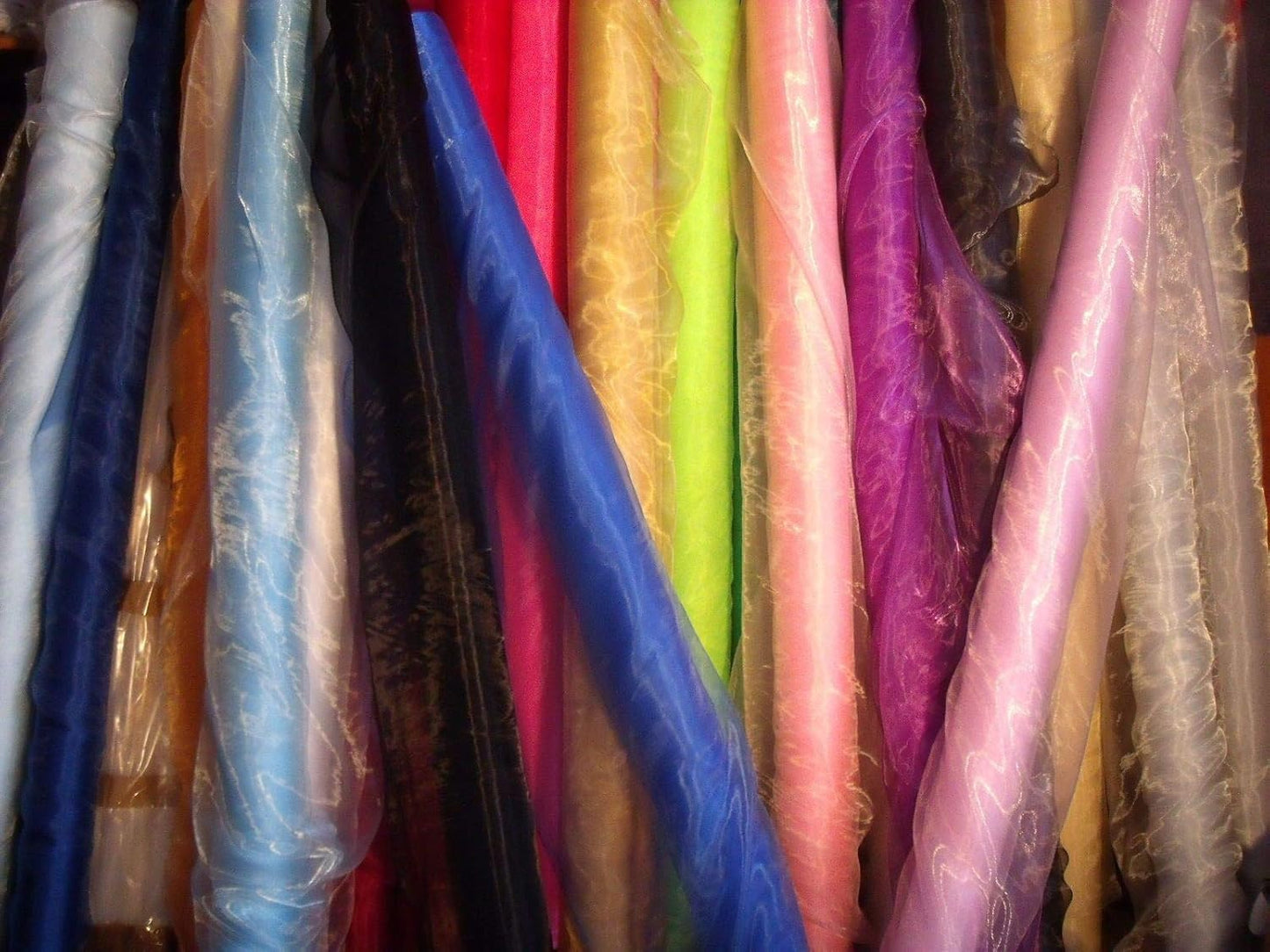 VDS Light Teal Organza Fabric, 100 Yards Continuous, 45” Wide, Wedding Party Decoration Iridescent Crystal Sheer Shiny Organza Tulle Bridal Dress DIY Crafts Costume Sewing Backdrop Arch Cloth