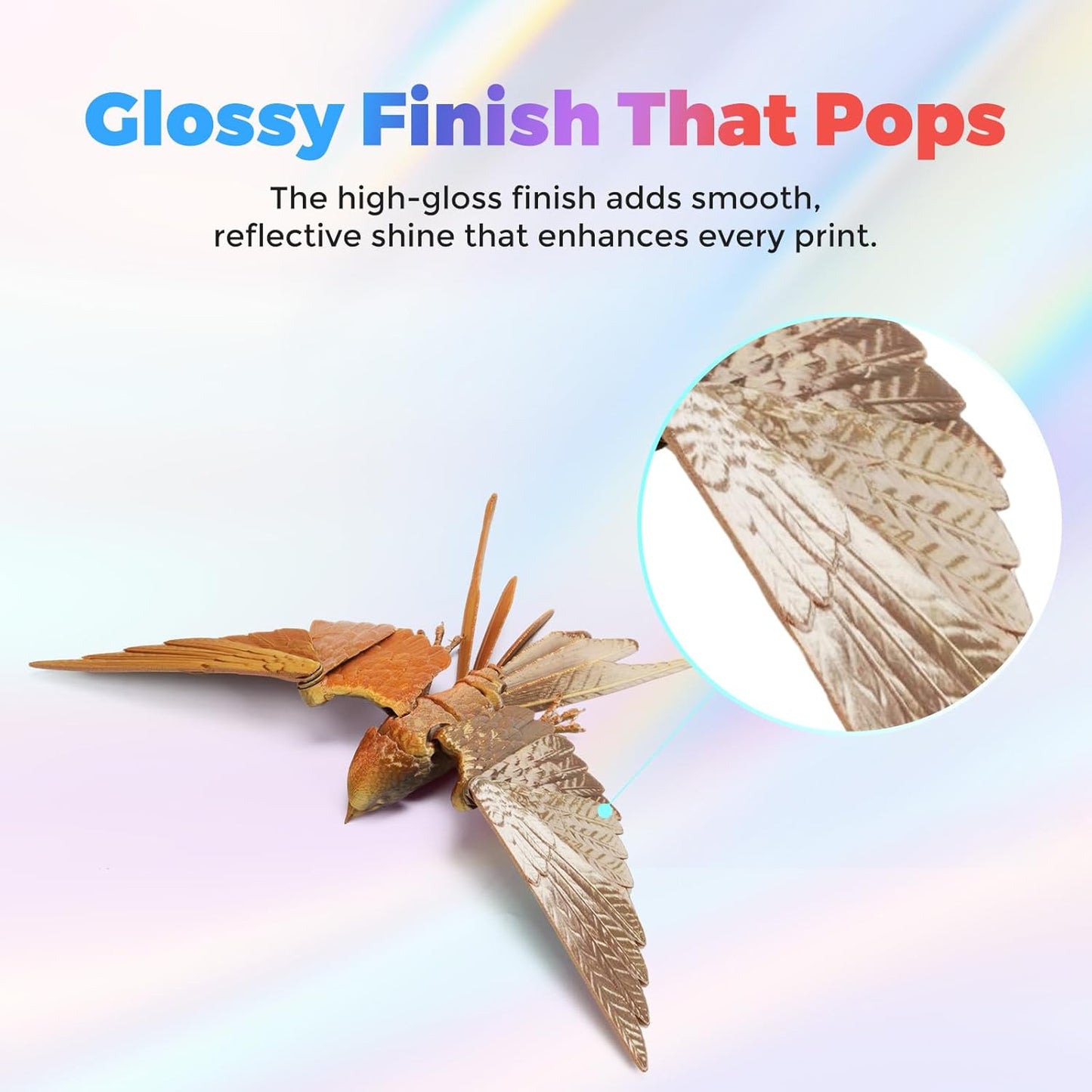 FLASHFORGE Silk Tri-Color Filament, Gold, Silver and Copper 3 in 1 Coextrusion Silk PLA Filament 1.75mm, 3D Printer Filament Color Change 1kg(2.2lbs) Spool, Dimensional Accuracy +/- 0.02mm