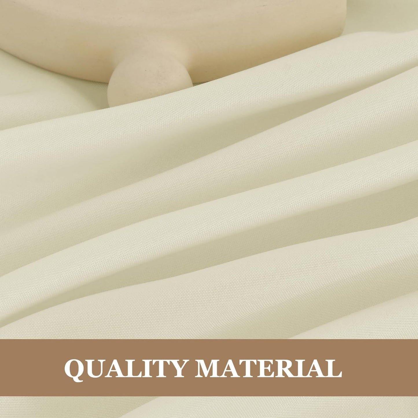 Fitable Ivory Tablecloths for 6-8 Foot Tables, 6 Pack - 70 x 120 Inches - Reusable and Washable Table Clothes, Polyester Fabric Table Covers for Wedding, Party, Banquet