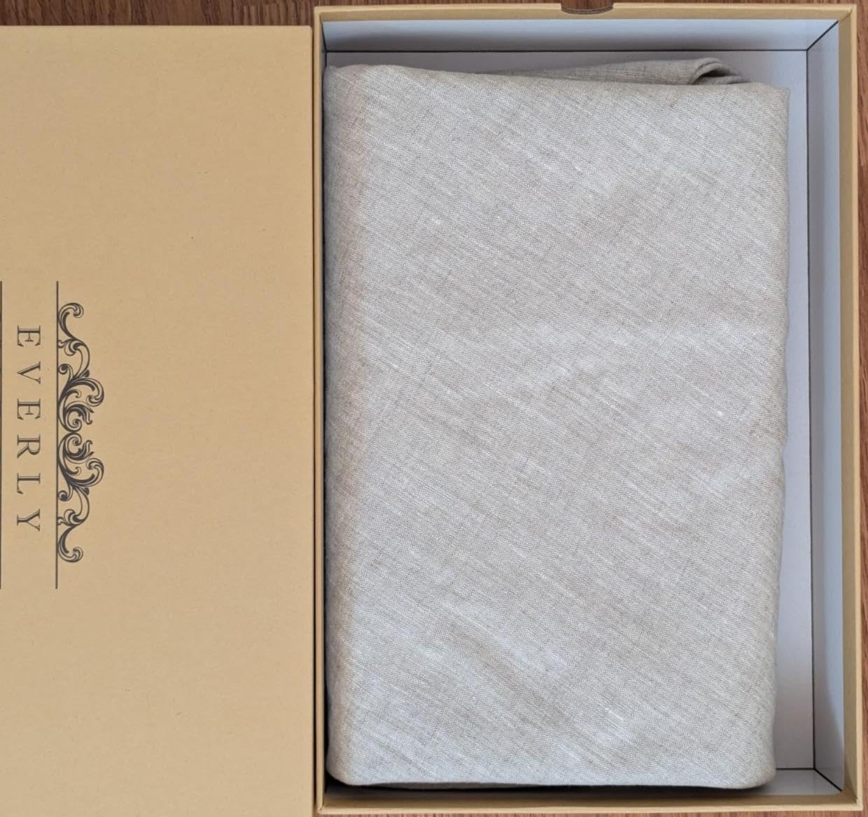 EVERLY 100% Pure Linen Round Tablecloths 70Inch Round Machine Washable Tablecloths for Thanksgiving,Decorative Halloween,Buffet Parties,Picnic,Events,Weddings and Restaurants-Natural Linen