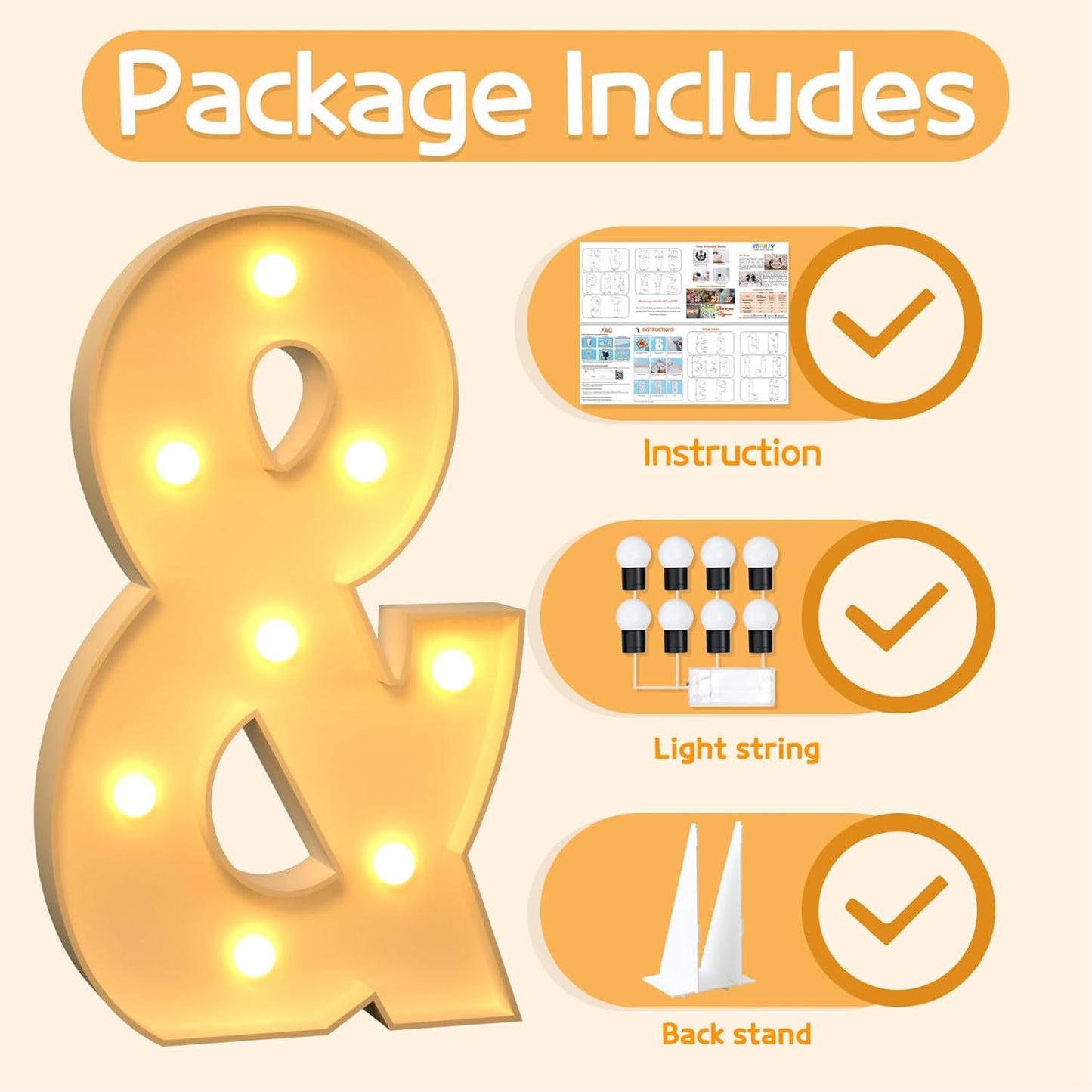 Marquee Letters 3 Feet Tall Large Light Up Letters & Wedding Mr and Mrs Sign Marry Me Engagement Party Decor Yellow Light Birthday Decorations Balloon Arch Kit Foam Sign &