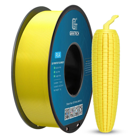 Geeetech Yellow PLA Filament 1.75mm, 3D Printer Filament Dimensional Accuracy +/- 0.02 mm, Upgrade Tidy Winding Tangle-Free, 1kg Spool(2.2lbs) Fit Most FDM 3D Printers