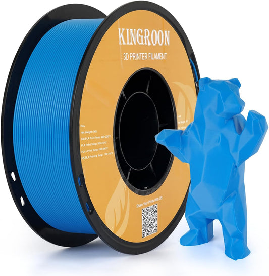 Kingroon PLA Filament 1.75mm 3D Printer Filament Blue Pla Filament 1kg Filament Dimensional Accuracy +/- 0.02mm, Fit Most FDM Printer,Light Blue