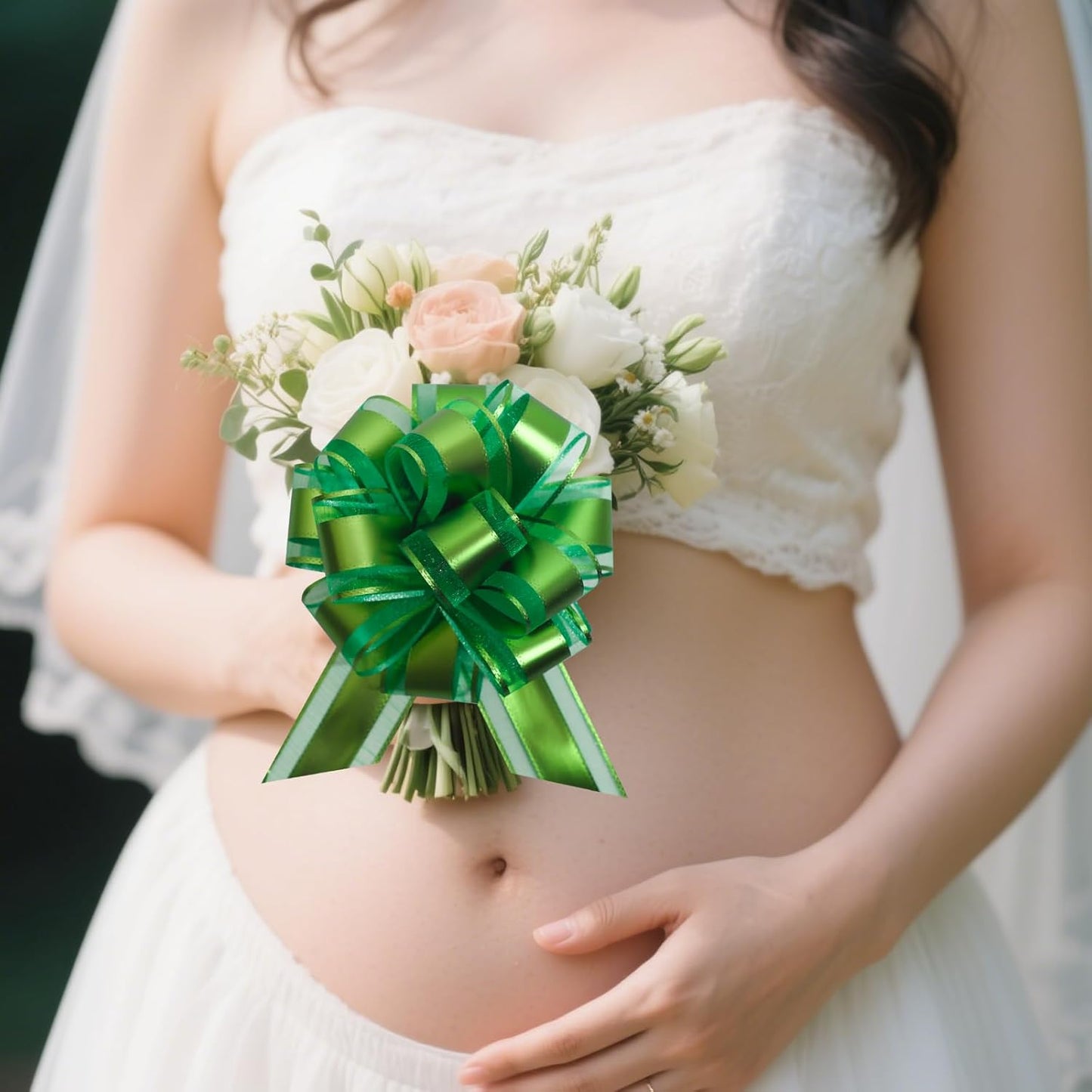 6 Pcs 6 Inch Golden Pull Bows, Perfect for Gift Wrapping, Weddings, Party Decorations, Crafts Easy-to-Use Pull Bows for Gifts and Events