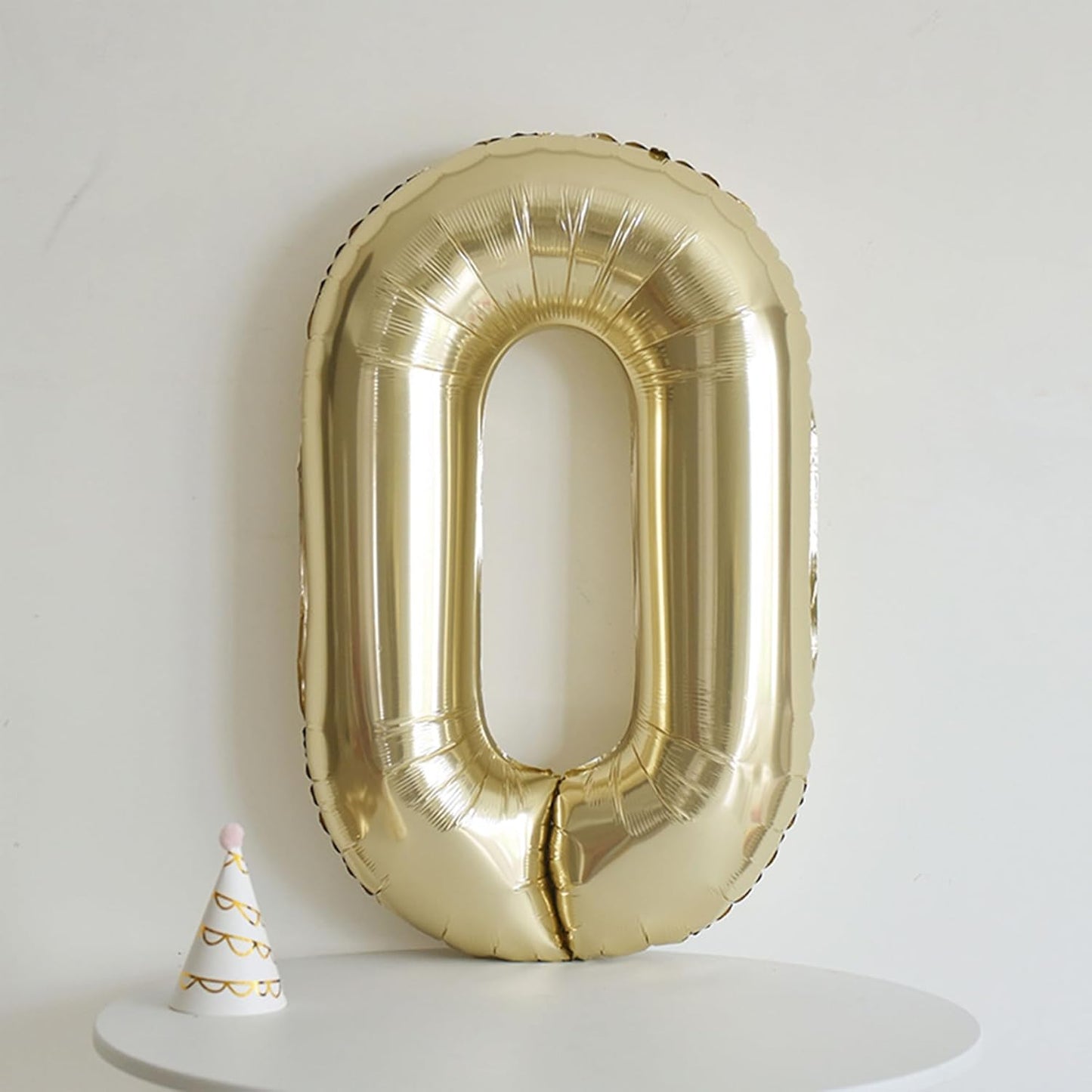 40 Inch Numbers 0 Light Gold Large Balloon Digital 0 for Birthday Party, 0-9 Birthday Party Decorations,Foil Mylar Big Number 0 Wedding Graduations Photo Shoot Decorations(Number 0)