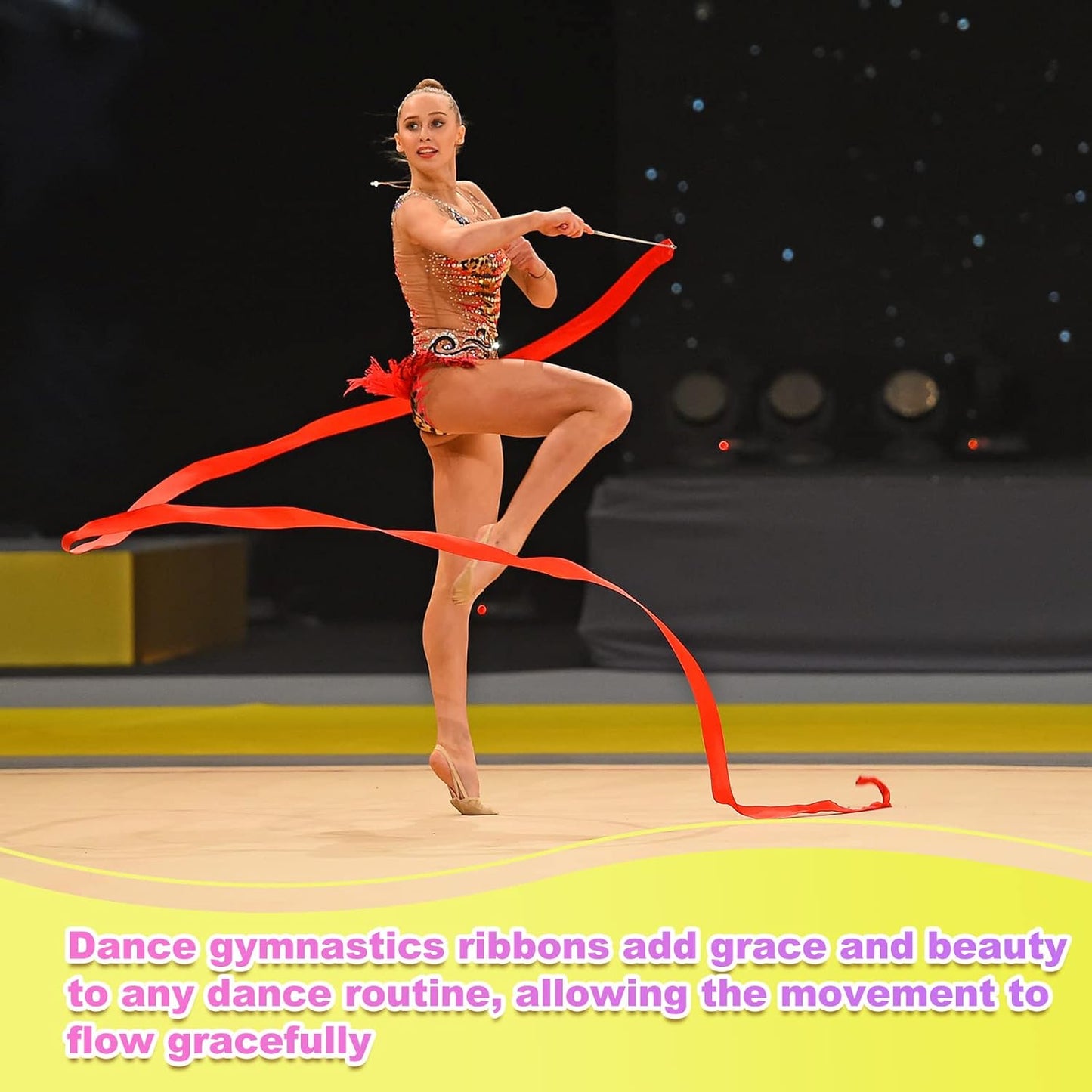 Yilloog Ribbon Dancing Wands Party Favors, 78.7 Inch Gymnastics Ribbon Streamers Rainbow Artistic Ribbon Dancer Twirling Wands, Rainbow Birthday Decorations, Girls Party Games